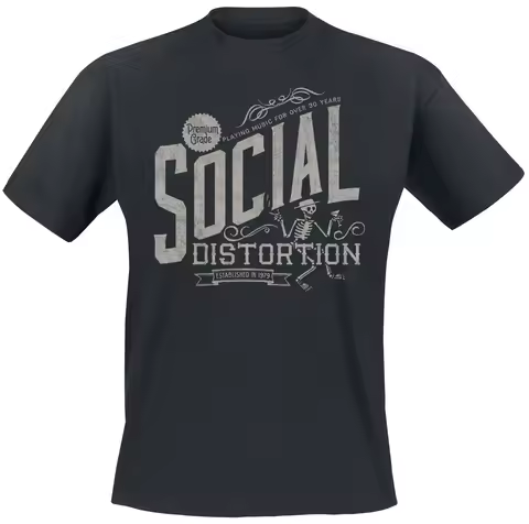 Social Distortion Vintage 1973 Premium Grade Print Black Cotton T-shirt Men Punk Unisex Tee