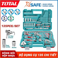 TOTAL THKTHP21356 135-piece tool set includes many screwdrivers, wrenches, pliers, wrenches,...