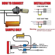50W 6 Ohm Thick Wire Car Flasher Turn Signal Resistor