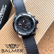 宾马 Balmer 8158G SS-4 Chronograph Men Watch with Sapphire Glass and Black Genuine Leather Strap