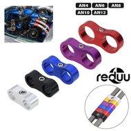 AN4 6 8 10 12AN Universal Hose Tube Separator Divider Clamp Car Motor Fuel Oil Gas Line Mounting Cli