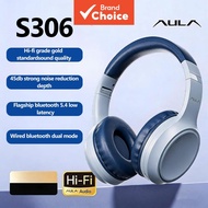 AULA S306 Earphones Wireless Bluetooth Headphones Noise Cancellation Esports Gaming Long Battery Lif