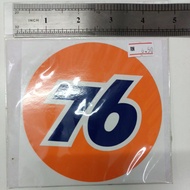 76 round oil sticker