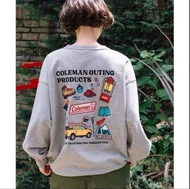秋冬日本Freak‘s Store Coleman X Matsui 成人環保印花運動休閒圓領衛衣，男女同款