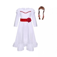 Holy Festival Dress cos Annabelle Horror Doll White Dress Dance Performance Costume