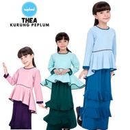 Baju Raya Kanak Perempuan WIDAD THEA Kurung Peplum kids Fashion Dress budak Jubah blouse kebaya gaun