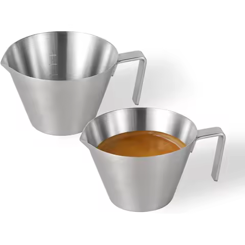 Espresso Measuring Cup Sauce Cup Espresso Shot Cup 2oz Stainless Steel Pouring Cup For Tomato Sauc