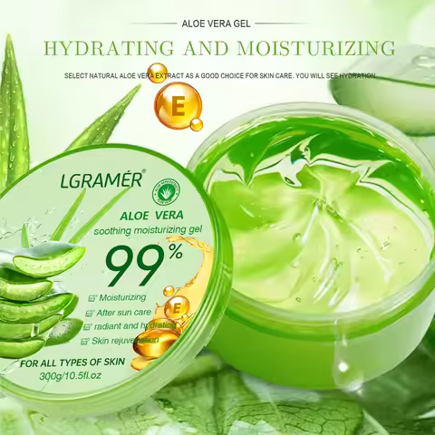 Moisturizing Aloe Vera Gel Refreshing Non Sticky Facial Care Facial Cream Wash Free Deep Nourishing 
