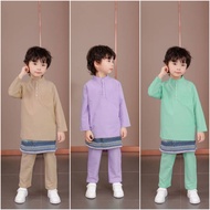 Baju Melayu sampin songket Cotton Budak Kanak kanak Baby Hari Raya Malay traditional cloth Kids Boy 