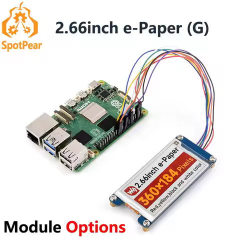 2.66inch e-Paper Module (G) 360x184 SPI Interface e-link Display For Arduino / Raspberry Pi / STM32