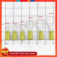 [5 Pieces]- RV2-8 Round Cos Head 27A Wire Size 16-14AWG M8 Screw Yellow