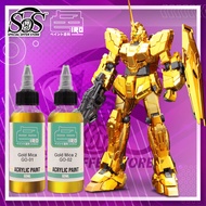 Acrylic Paint 60ml IRO Paint Solvent Based Airbrush Pre-thinned Paint Gold Mica Color Series DIY Gun
