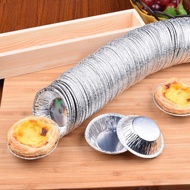Joy_【Ready Stock】 [10-500 Optional] Disposable Foil Egg Tart Mold Egg Tart Tray Paper Cups Air Fryer