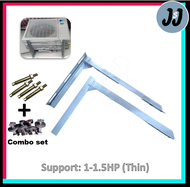 [READY STOCK] (1HP-1.5HP/2HP-2.5HP) AIR conditioner OUTDOOR L-Ship Angle Bar Bracket Thin/Thick【1set