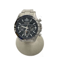 SEIKO Men's Watch Quartz Analog Stainless Steel BLK SLV 8T63-02S0 Direct from Japan Secondhand