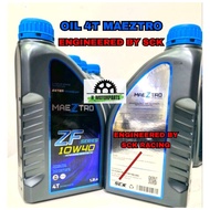 MAEZTRO 4T MOTORCYCLE ENGINE OIL FULLY SYNTHETIC 10W40 15W50 ZF SERIES 1LITRE 1.2LITRE MINYAK HITAM 
