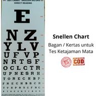 [DISKON] Snellen Chart - Tes Ketajaman Mata - Kertas Tes Mata Minus - Tes Kesehatan Mata Rabun - Ala