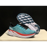 original 2022 Ready Stock HOKA ONE ONE Clifton 8 Blue White Shock Absorption Running shoes