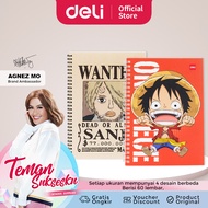 Deli One Piece Spiral Notebook / Buku Tulis Buku Catatan Spiral A5 B5 60 Lembar 70 GSM One Piece Kertas Halus EN004 EN003