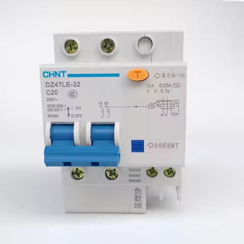 CHINT DZ47LE-32 2P C20A 30mA Earth Leakage Circuit Breaker/Residual Current Operated Circuit Breaker