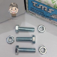 PUTIH Iron Nut Bolt M4X50 P0.7 K10 WHITE