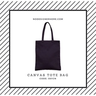 Black Canvas Tote Bag A3 Size ( 001CN )