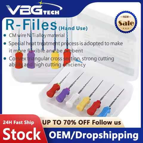 6pcs/Box Dental Endodontics NiTi Hand Use Super Rotary File SX-F3 25mm Dental Root Canal Silver Blue