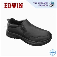 EDWIN BLACK SCHOOL SHOES SLIP ON FULL PVC WATERPROOF 3036 | Kasut Sekolah Hitam Kalis Air EM3036