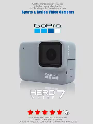 Gopro HERO 7 WHITE Action Camera Outdoor Sports Camera with Ultra HD Video gopro 7