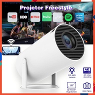 HY300 Freestyle Projector 4K Full HD Dual WIFI6 Mini Portable Projector TV Home Theater Outdoor Cinema Android 11.0 Support 1080P