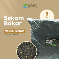 Infarm Media Tanam Organik / Hidroponik Arang Sekam Gratis Label Tanaman 5 liter