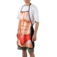 [WON] Muscle Pattern Funny Novelty Apron Kitchen Apron For Men Women Chef Waitress BBQ Baking