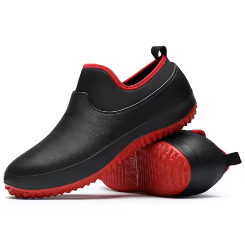 Mens Kitchen Working Shoes Non-slip Waterproof Chef Shoes Casual Unisex Work Shoes Water Shoes Rain 