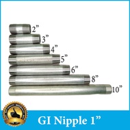 GI Nipple Pipe Fittings Nipple 1"x2"-1"x12" Schedule 30 1PCS