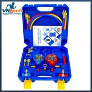 3 Way AC Diagnostic Manifold Gauge Set Set Set AC AC GAUGE SET สำหรับ R134A/R22/R410/R404 เครื่องมือ