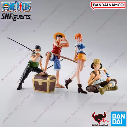 In Stock BANDAI One Piece S.H.Figuarts Usopp Roronoa Zoro Monkey D. Luffy Nami Romance Dawn Anime Ac