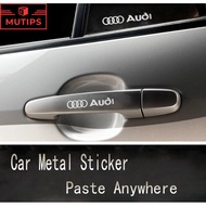 Audi Car Logo Metal Sticker 3D Creative Decoration Automobile Window Door Interior Badge For Sline S