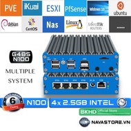 PC Router Mikrotik Beikong G48S G31F N100 DDR5 6x LAN 2.5GB Linux Ubuntu Nas Pppoe Proxy Pve Pfsense