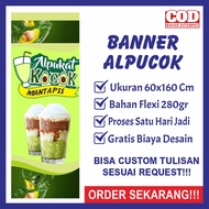 Banner Baner Bener Benner Spanduk Sepanduk Backdrop Plang Promosi Usaha Jual Jualan Jus Juice Minuma