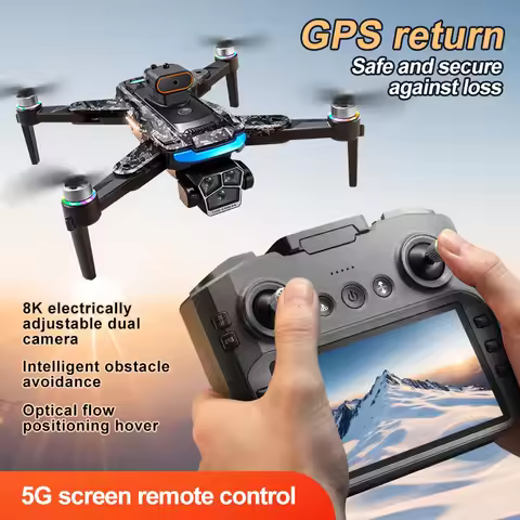 A14 Pro Max GPS Drones with Screen Remote Control 8K Camera Brushless Motor 360 Obstacle Avoidance F