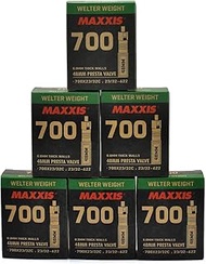 Maxxis Welter Weight 700x23-32C 48mm Bike Inner Tube Presta FV, 6Pack, STB2033-6