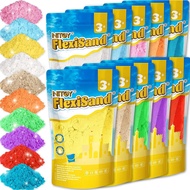 NiToy FlexiSand Value Pack 19lbs of 10 Colored Moldable Self-Sticking Sand