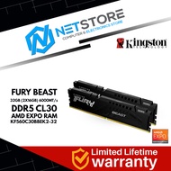 KINGSTON FURY BEAST 32GB (2X16GB) 6000MT/s DDR5 CL30 AMD EXPO RAM - KF560C30BBEK2-32