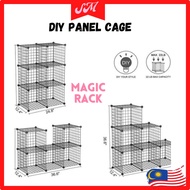 DIY panel pet cage fence cat dog rabbits iron metal grids storage sangkar kucing murah kucing Rak ba