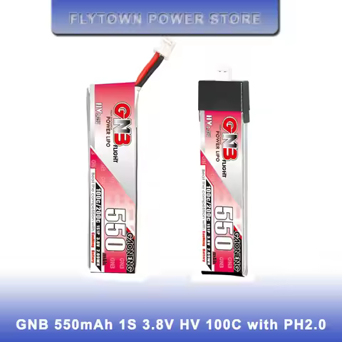 GAONENG GNB 550mAh 1S 3.8V 100C HV 4.35V Lipo Battery With PH2.0 Connector