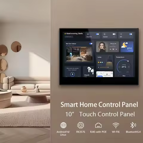 2026 New Model: 10.1-inch Smart Home Control Panel — Wall-Mounted Android 14 Tablet with Play Store 