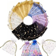 HSYTEK Organza Bags 10 x 15 cm, Colour Gradient Bags for Filling, Organza Bag, Jewellery Bag, Gift B