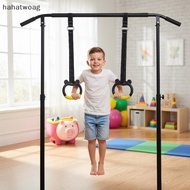 HH Adjustable Kids Horizontal Bar with 2 Gymnastic Rings and Hanging Straps Ideal for Home Fitness E