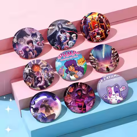 Game Aphmau 58mm Cute Series Pins Funny Badge Interesting Cartoon Animals Brooches Backpack Clothes 