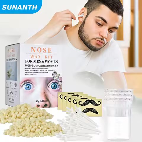 Portable Nose Wax Kit For Nose Hair Removal Men And Women Painless Paper-Free Nose Cleaning Waxing K